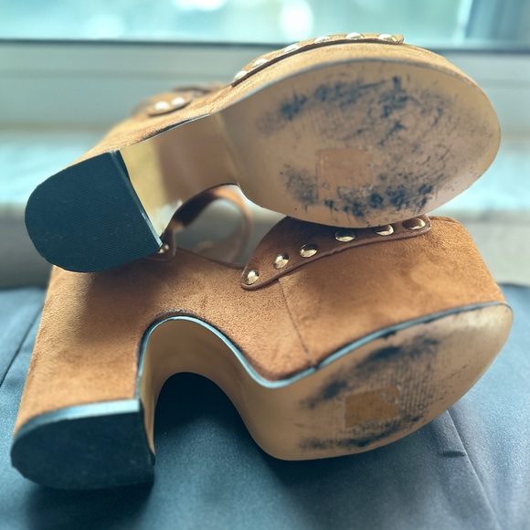 Truffle Collection Cognac Suede Platform(6.5) - Picture 7 of 8